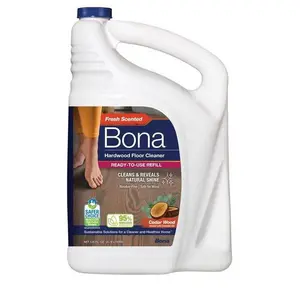 Bona  128 oz Cedarwood Scent Hardwood Floor Cleaner Liquid - Pack of 4