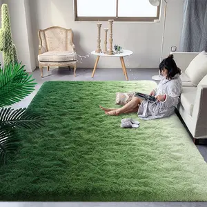 Luxury Fluffy Kids Rugs for Living Room Bedroom, Shaggy Forest Green Area Rug for Girls Boys, Upgrade Plush Non-Slip and Washable Colorful Fuzzy Carpet for Dorm Nursery Decor,5x8, 6x9 Feet