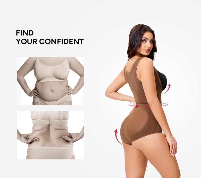 Nebility Butt-Lift Shapewear Bodysuit | Mesh Breathable, Invisible Tummy Control | Women’s Everyday Slimming Womenswear Spandex