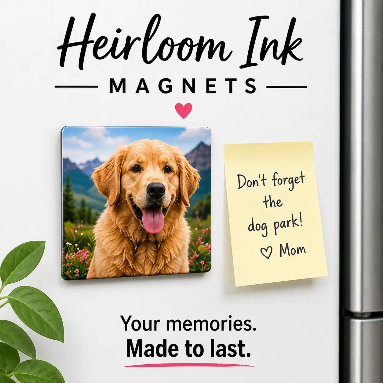 Custom 2.5" Square Acrylic Print Photo Magnet - Personalized, Strong Magnet, Modern Refrigerator Keepsake, Home Decor Gift for Weddings, Family Photos Memories