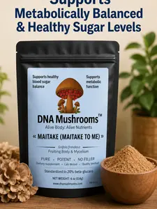 Maitake Mushroom- Supports metabolic, supports sugar levels naturally as a part of a healthy diet and lifestyle. Daily wellness supports high quality ingredients Pure, Potent, No fillers, traditionally used