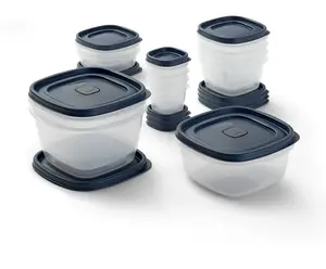 Rubbermaid Easy Find Lids Food Storage Containers with Vented Lids, 26 Piece Set, Blue