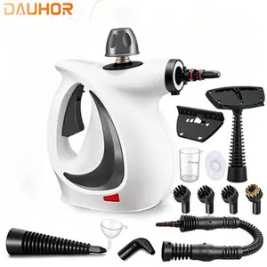 Dauhor Pressurized Handheld Steam Cleaner, equipped with 12 accessories and safety lock, fast heating, multi-functional use, suitable for home, floors, tiles, windows, tile grout and car cleaning