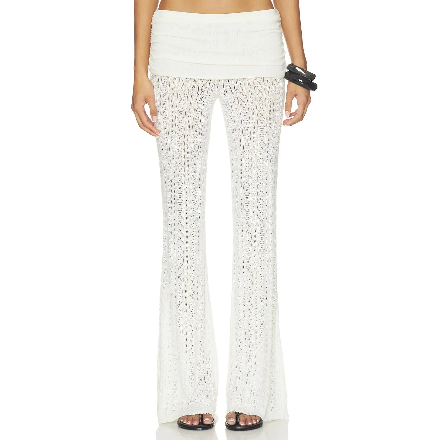 Tularosa Erin Pointelle Knit Pant in Ivory