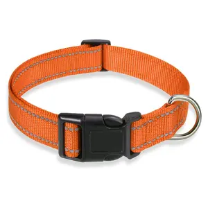 High-End Reflective Adjustable Comfortable Pet Collar, Soft Padded Nylon, Quick Release Buckle, Suitable for Small to Medium Dogs