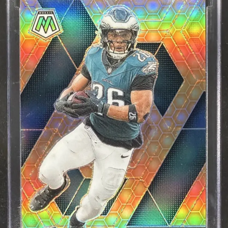 Saquon Barkley, 2025 Panini Mosaic CASE HIT Honeycomb, SSP, Philadelphia Eagles Trading Card