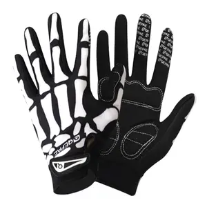 Skull All-Finger Gloves Chipper Cycling Thermal Gloves Cycling Sports Outdoor Sports Long Finger Gloves