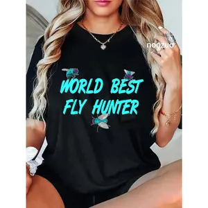 100% Cotton Worlds Greatest Fly Hunter, Insect Fly Funny Gift T-Shirt