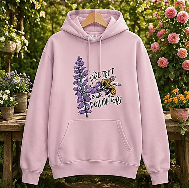 Retro Protect Our Pollinators Bee Graphic Tshirt Hoodie Sweatshirt Vintage Nature Aesthetic Casual Basic Tee Classic