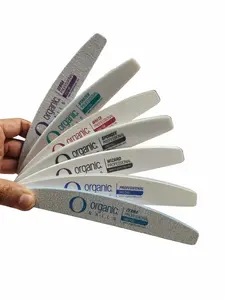 Organic Nails Seven Sanding Board Half Moon file PC Set - Manicure & Cuticle Tools for Nail Care