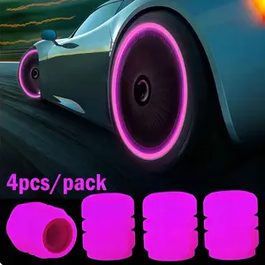 Car Tire Valve Stem Cap with Glow-in-the-Dark Function, Essential Car Accessories for Night Driving Safety, Durable and Bright Illumination, Car Parts