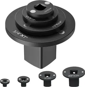 4-Piece Low Profile Impact Adapter Kit - 1/4" 3/8" 1/2" 3/4" Drive Converters - Durable Ratchet Extension for Hard to Reach Bolts & Mechanics