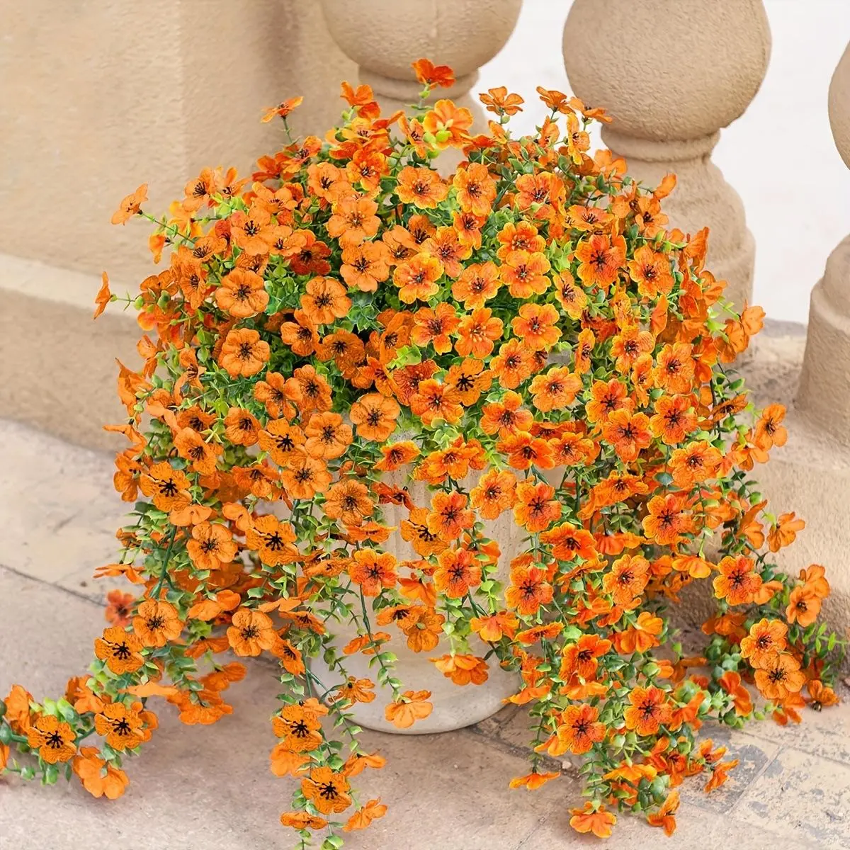 Artificial Hanging Flower, 2 Counts Faux Flower with Pot, Decorative Flowers for Outdoor Garden Patio Yard Balcony Decoration, Fruit, Artificial Hanging Plant, Outdoor Fake Flowers, Fake Flower Plants, Garden Decorations