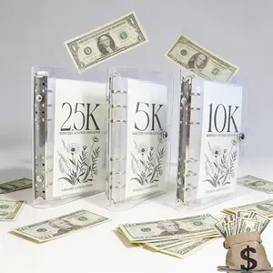 A6 Vertical Savings Challenge Book (12 Months) ,Budget Binder with Cash Envelopes ,Simple Money Saving Planner for Home & Office