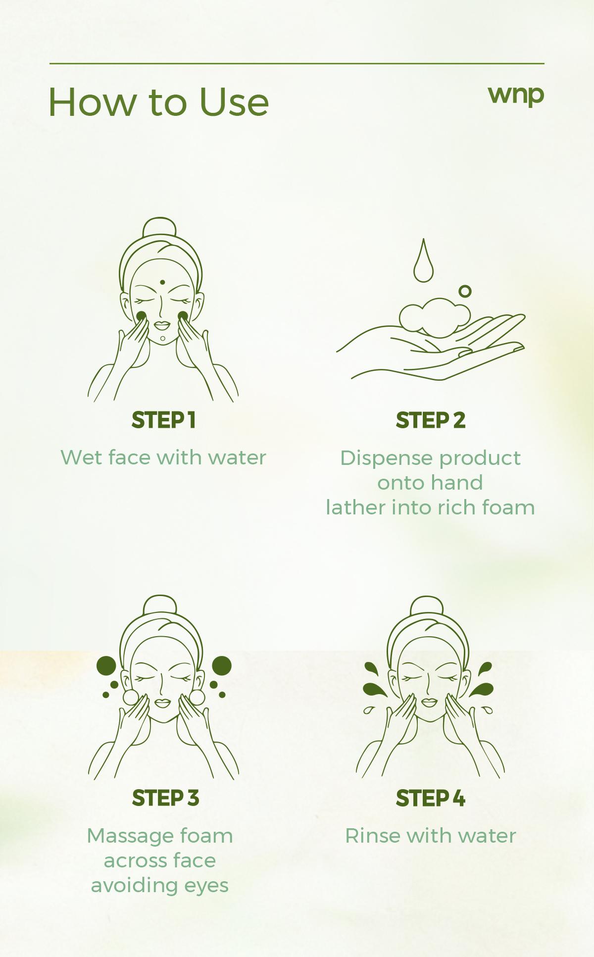 [WNP Official]  WNP Hyaluronic Acid Face Wash Gentle Deep Cleansing for Sensitive Skin, Moisturizing & Oil Control, Skin Barrier Repair Facial Skincare Comfort Cleanser