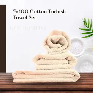 Roomsium Turkish Cotton Towel Set, 3 Pieces