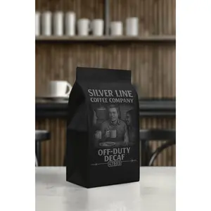 Silver Line Coffee Company OFF-DUTY DECAF - Smooth Full-Flavor Decaf Roast - Rich Mellow Notes - Ground or Whole Bean - Fresh Roasted - 47985