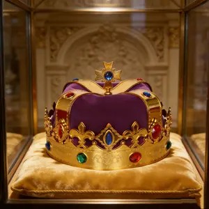 King Crown Hat Halloween Party Costume, Emperor Crown Festival Props, Birthday Hat Gift, Perfect for Events and Celebrations