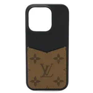 Pre-owned Louis Vuitton Canvas Small Leather Goods IPHONE Bumper 15 PRO Monogram Reverse Phone Case
