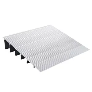 Door Threshold Ramp, 6" Rise, 800 lbs Load Capacity, Door Ramp for Wheelchairs, Aluminum Threshold Ramp for Doorways, Adjustable Modular Threshold Ramp for Wheelchairs, Scooters, Power Chairs