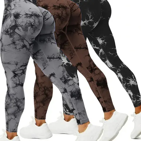 Women's High-Waisted Seamless Yoga Pants, Tie-Dye Sports Leggings, Elastic Hip-Lifting Gym Wear, Shaping Leggings, body sculpt leggings, Workout Leggings, Comfortable Fashion for All Seasons