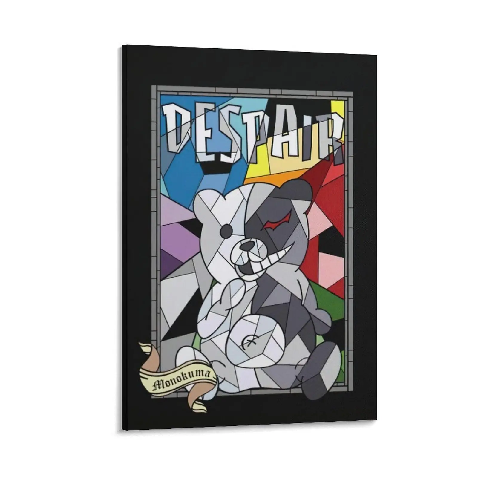 Danganronpa Monokuma Poster, Anime Canvas Print for Living Room Wall Art, Modern Hanging Picture for Home Decor Poster Canvas Wall Art For Bedroom Decor Bar Office Room Decor Gift