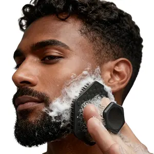 Men's Facial Exfoliating Brush, Gentle Exfoliation Cleansing Brush, Deep Cleaning Massager, Scent-Free Skincare Tool