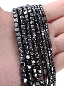 Square Hematite Beads for Jewelry Making, DIY Bracelet Necklace Accessories, 2/3/4/6mm Stone Beads for Crafting