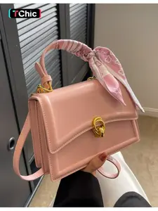 Women's Elegant Bowknot Decorated Stylish Crossbody Bag, Bowknot Satchel Purses, Fashionable PU Leather Shoulder Bag for Daily Used, Casual Trendy Versatile High-quality Daily Commuting Bag