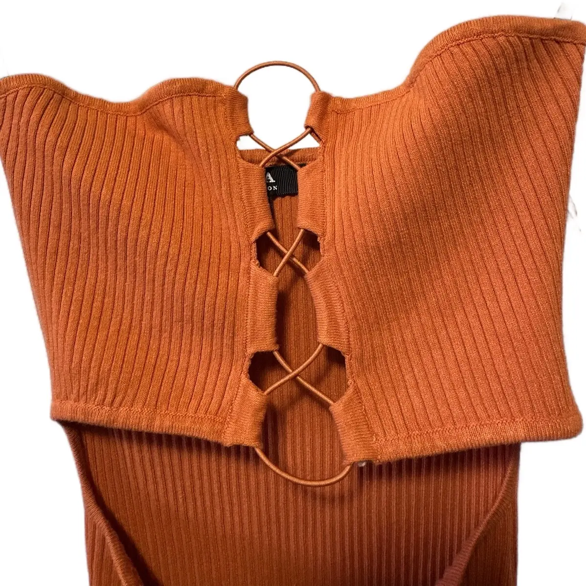 Brand New Women's Neon Orange Ribbed Jumpsuit, Size Medium, Cute and Sexy, Never Worn, Tag on - Overalls, Womenswear Comfortable Fit Lady Outfit Basic Casual