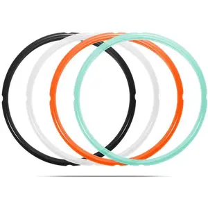 4 Pack 6Qt Silicone Sealing Ring for Instant Pot, Replacement Seal Gasket for Instant Pot 6 Quart Model, Fits Duo 6 Quart, Lux 6 Quart, Duo plus 6 Quart, Ultra 6 Quart, Nova 6 Quart