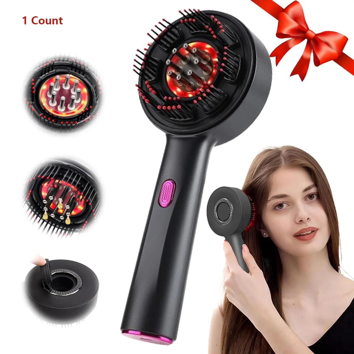 Hair Oil Liquid Dispenser Hair Brush Comb Scalp Massage Comb, Relaxing Scratching Massage Comb, Hair Care Tool for Women & Men