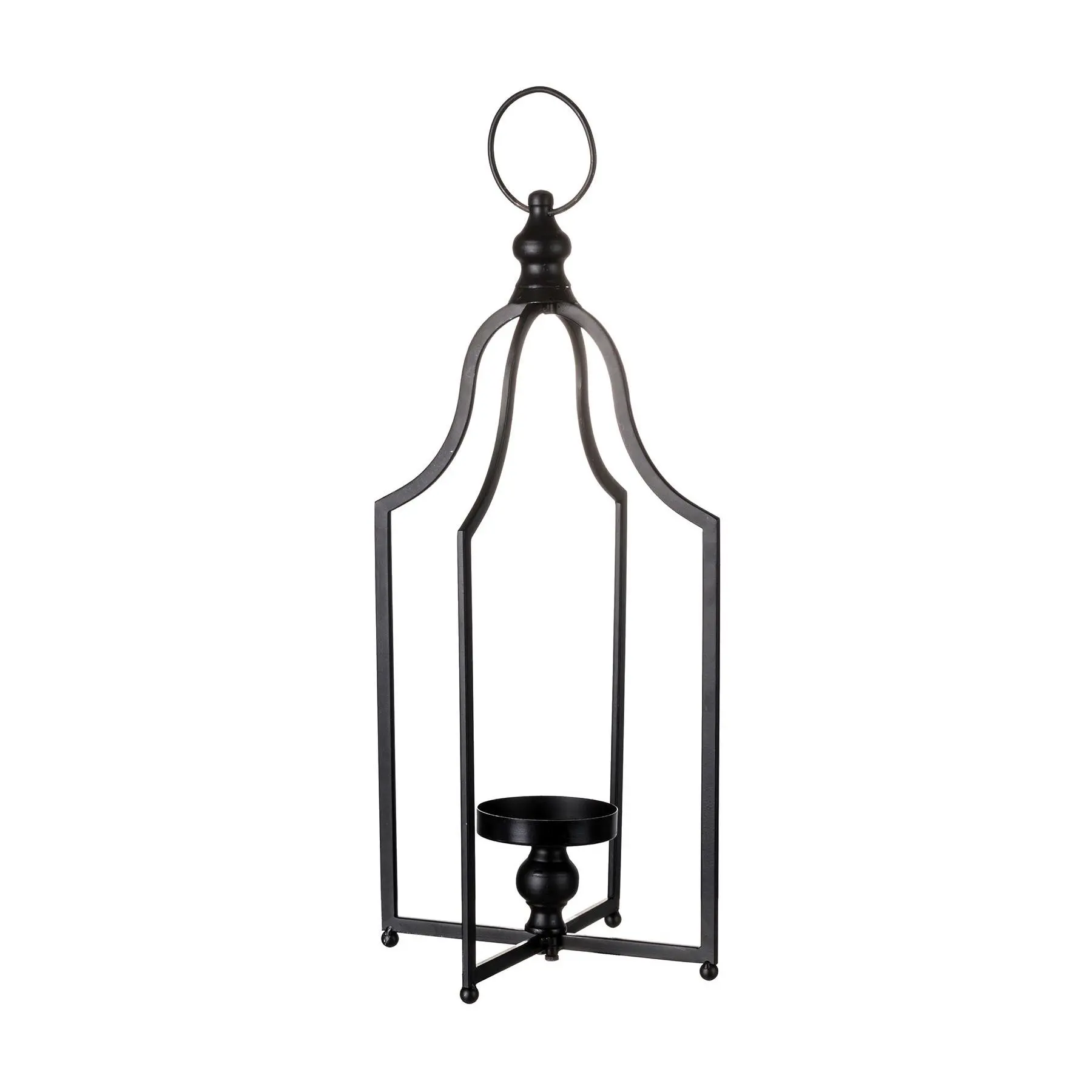 Glitzhome Modern Farmhouse Open Scroll Lantern - Medium