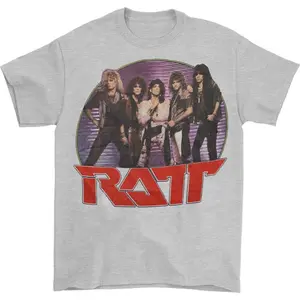 Ratt Invasion Of Your Privacy Tour Sport Grey T-Shirt Unisex Rock Band Tee Cotton Fabric  Top