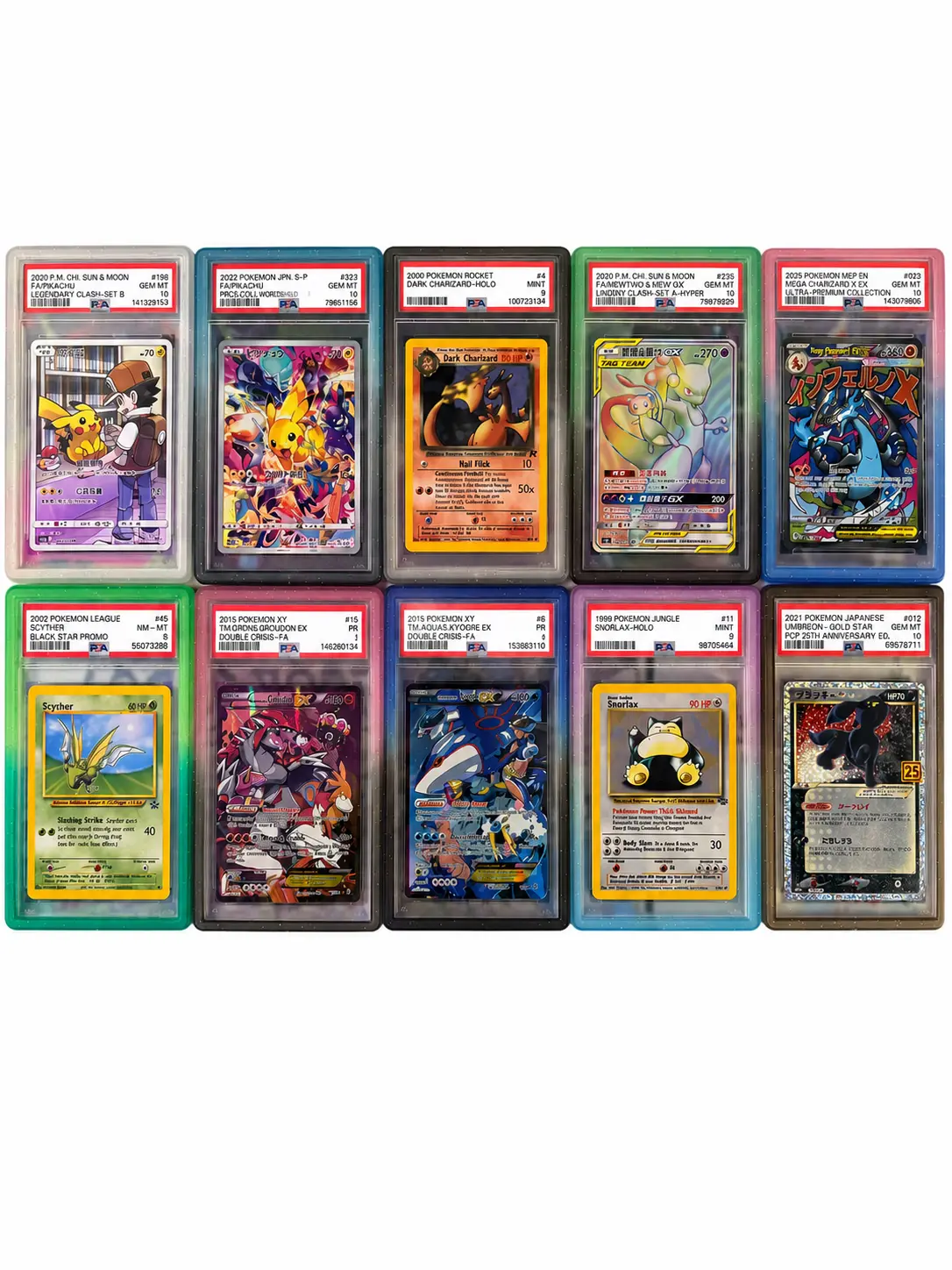 PSA Graded Card Slab Bumper Guard - TPU Bumper Protector for Standard PSA Slabs - 10 Colors | MRipzTCG | Graded Card Protection