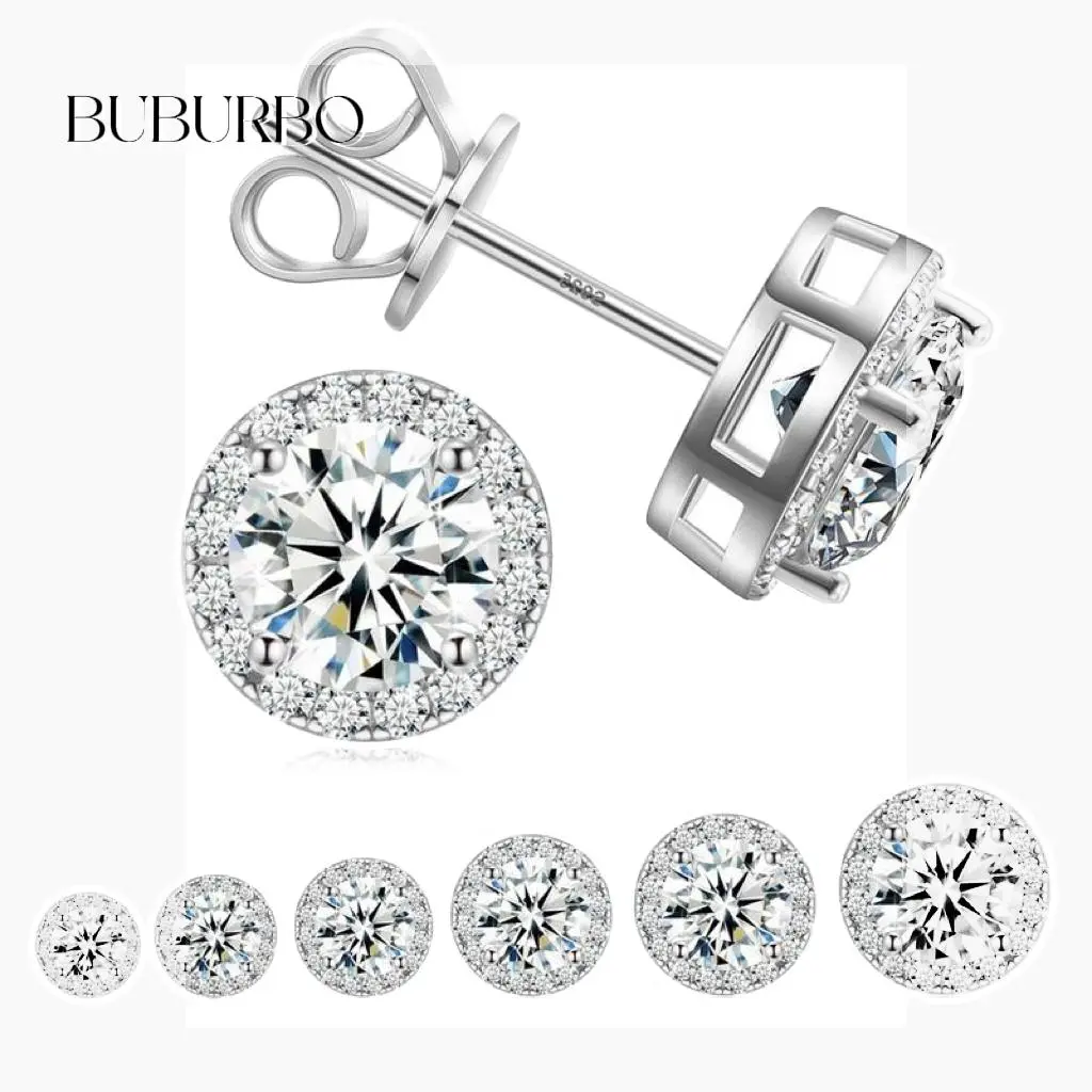 【Uptrend】S925 Silver Premium Moissanite Stud Earrings - New Release, 0.3ct/0.5ct/2ct Options | Elegant Timeless Ear Jewelry Gift for Men & Women | Black Friday Gift, dealsforyoudays | Gender-neutral Combination/Stud Earrings