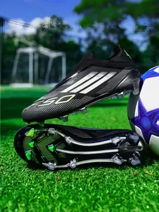 Unisex Soccer Shoes for Youth Students, Long Studs Design, Competition Training Sports Footwear, Durable and Comfortable Football Boots