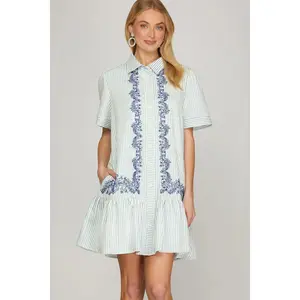 Seaside Charm Embroidered Dress