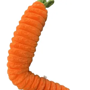 Carrot Dog Toy 33” - Soft Orange Color with Green Leaf, Ideal for Active Play and Exercise