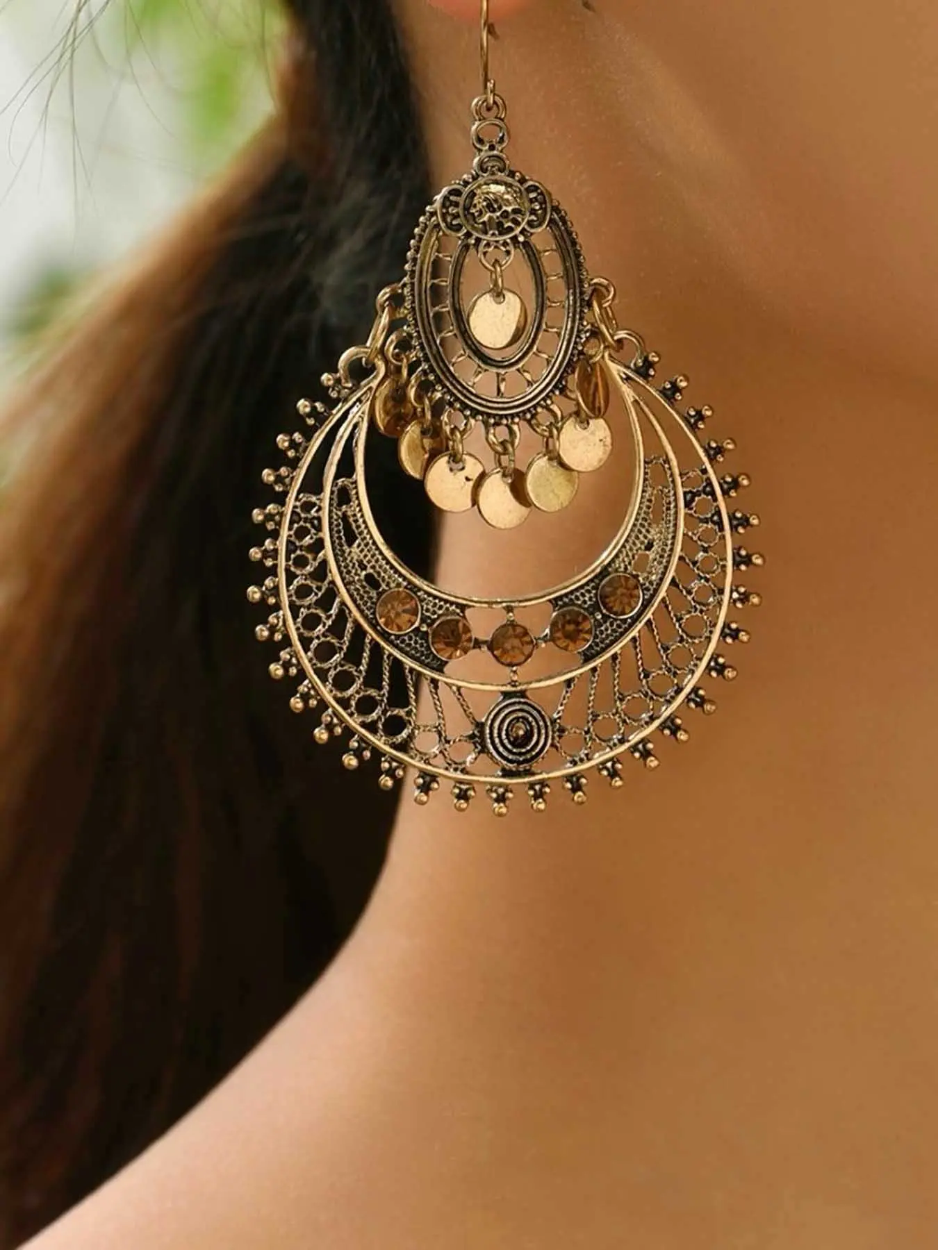 Bohemian Style Earrings Set, Fashion Earrings, Statement Earrings, Ethnic Design Jewelry for Women, Unique Accessory for Daily Wear & Gifts, Fashionable Jewelry Accessories, Perfect Fit for All Occasions, Trendy Jewelry