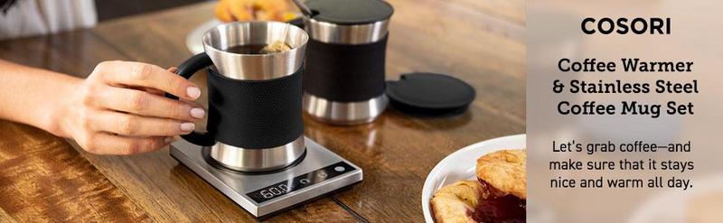 COSORI Coffee Mug Warmer & Mug Set, 17 oz Beverage Cup Warmer for Home & Office, Touch Tech & LCD Display, 304 Stainless Steel, Ideal Coffee Gift COSORI Coffee Mug Warmer & Mug Set, 17 oz Beverage Cup Warmer for Home & Office, Touch Tech & LCD Display, 304 Stainless Steel, Ideal Coffee Gift