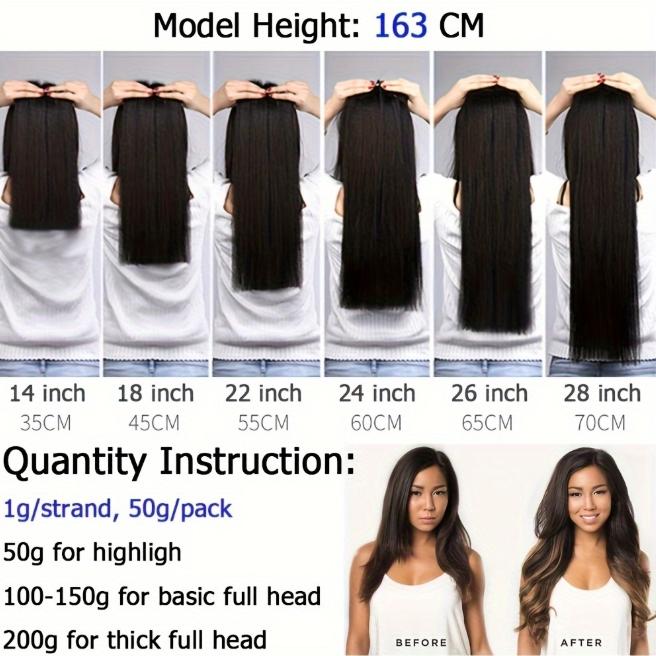 12-28 Inch 100% Remy Human Hair Extensions, Nano Tip Micro Nano Rings Cold Fusion, 50pcs 30g, Thick Smooth No Shedding No Tangle for Women