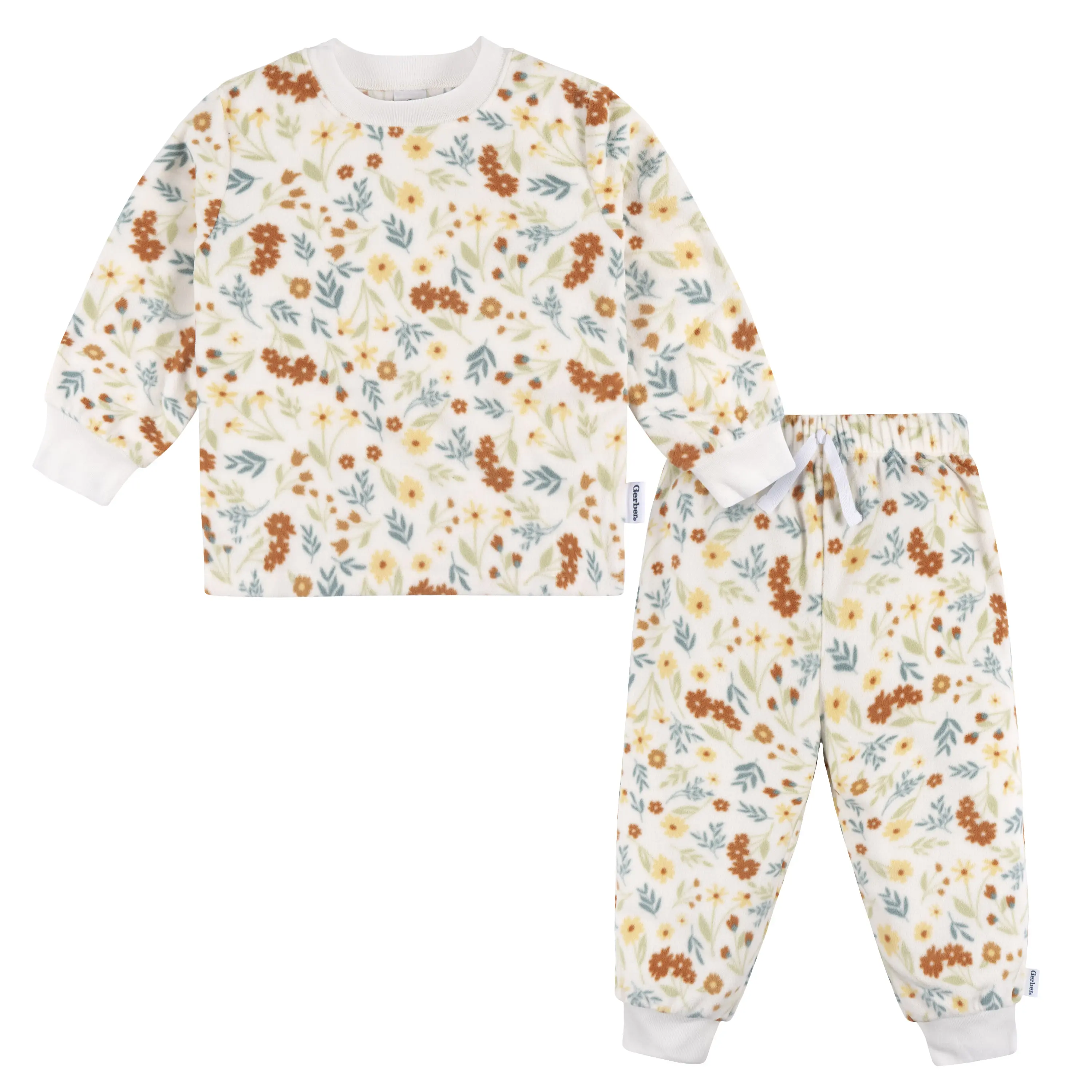 Toddler Girls' Long Sleeve Top and Pant Fleece Pajamas, 2-piece
