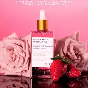 Soft Serve After Shave Oil - Healing After Shave Treatment Strawberry & Vanilla Scent