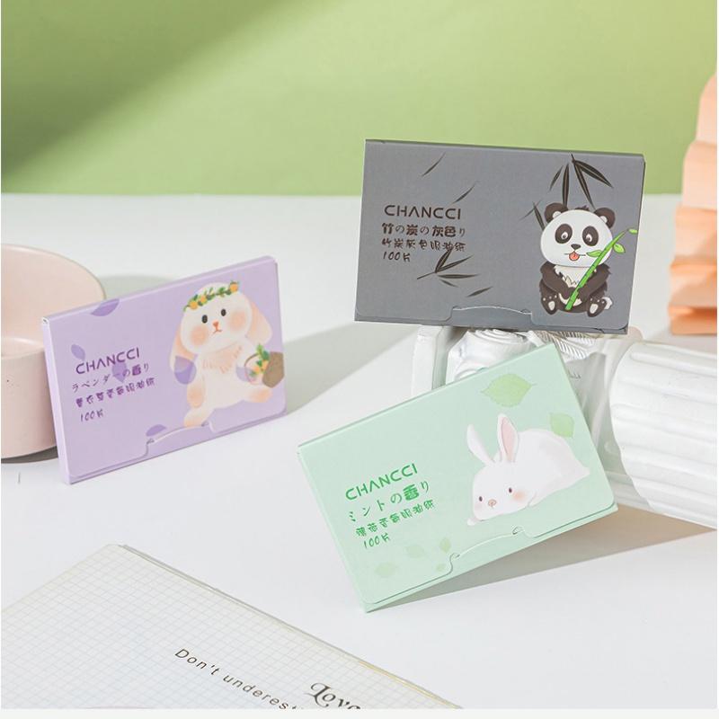CHANCCI 700 Sheets 100pcs/box Portable Facial Oil Absorbing Paper Oil Control Face Paper Oil Blotting Makeup Blotting