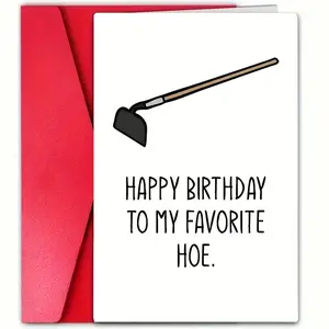 Humorous Birthday Card Tool Theme Style Happy Birthday to My Favorite Plow Message Includes Envelopes Ideal Gift for Good Friend Greeting Card