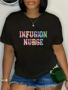 100% Cotton Infusion Nurse Intravenous IV Therapy Oncology Nurse T-Shirt
