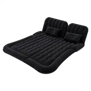SUV Inflatable Air Mattress with Pump for Car Trunk & Back Seat – Portable Camping Sleeping Bed Cushion for Travel, Black