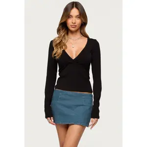 Doron V Neck Long Sleeve Top