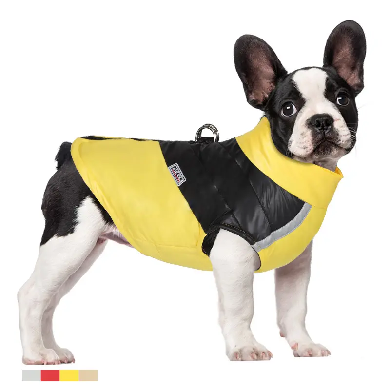 Autumn and winter pet clothing, waterproof reflective dog cotton clothing, lightweight dog clothing, thick and warm pet cotton clothing, outdoor warm vest, sports windproof and splash proof vest, hiking and camping equipment, lightweight and portable